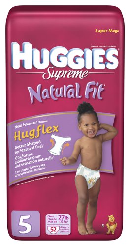 Huggies  Natural Fit Diapers, Size 5, 52-Count ( Baby Diaper Huggies ) รูปที่ 1