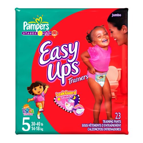 Pampers Easy Ups Diapers, Girls, Size 5, 23-Count ( Baby Diaper Pampers ) รูปที่ 1