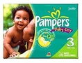 Pampers Baby Dry Diapers Jumbo Pack, Size 3, 144 Count ( Baby Diaper Pampers )