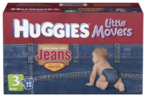 Huggies Supreme Little Movers Jean Diapers Big Pack -- size: size 3 ( Baby Diaper Huggies ) รูปที่ 1