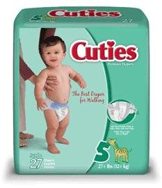 CUTIES BABY DIAPERS SIZE 5 , 27 + LBS ( Baby Diaper FIRST QUALITY PRODUCTS ) รูปที่ 1