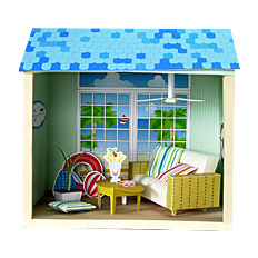 ขาย โมเดลกระดาษ ชุด Doll House บ้านสุขสันต์ มีหลายแบบให้สะสม พับเองและพับเสร็จ  รูปที่ 5