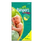 Pampers Baby Dry Diapers, Size 1, 50 Count (Pack of 2) ( Baby Diaper Pampers ) รูปที่ 1