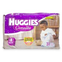 Huggies Ultrathin Overnites Diapers, Size 4, 31-Count (Pack of 4)  รูปที่ 1