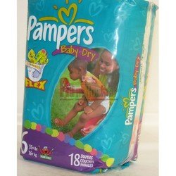 Pampers Baby Dry Diapers, Size 6, 18 Count  รูปที่ 1