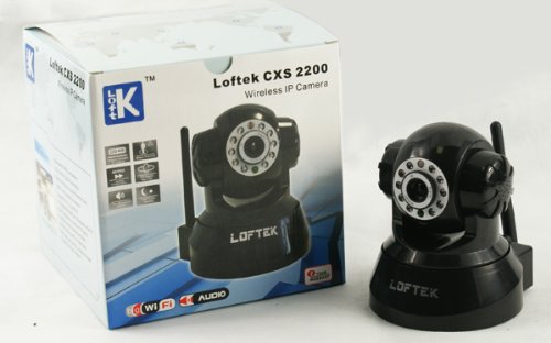 Genuine LOFTEK Brand CXS 2200 pan(270)/tilt(120)wireless/wired Dual Audio Alarm Ip camera with day/night vision,easy installation,Black ( CCTV ) รูปที่ 1