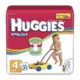 Huggies Snug & Dry Diapers, Size 4, 31-Count (Pack of 4)