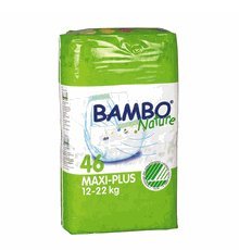 Bambo Nature® Eco-Friendly Baby Diapers - Size 4+ - Maxi+ - Fits 26.5 to 48.5 lbs - 46/Bg รูปที่ 1