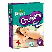 Pampers Cruisers Diapers with Dry Max, size 6, 35+ lbs 20 ea รูปที่ 1