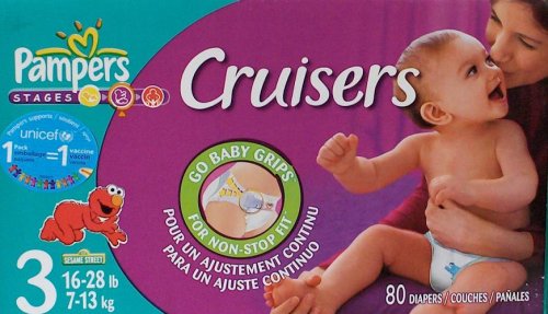 Pampers Cruisers ~Size 3 ~80 Diapers ( Baby Diaper Pampers ) รูปที่ 1