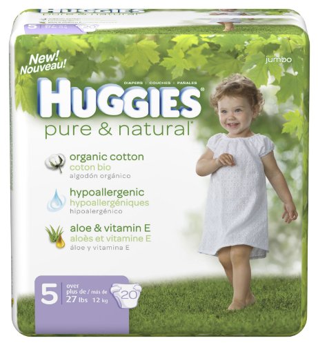 Huggies Pure & Natural Baby Diapers, Step 5, 20-Count รูปที่ 1