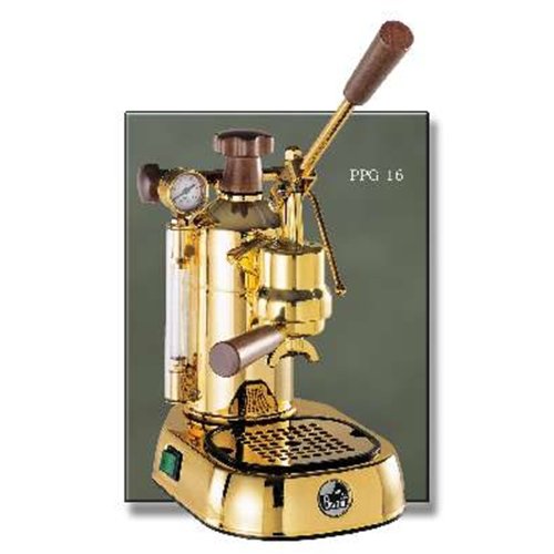 La Pavoni PPG-16 Professional Gold-Plated 16-Cup Espresso Machine, Brass รูปที่ 1