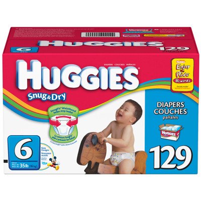 Huggies Snug & Dry Diapers, Size 6, 128-Count รูปที่ 1