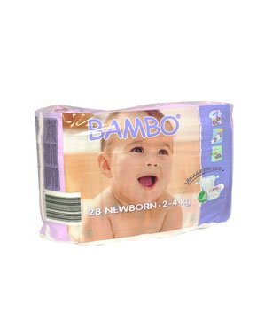 BAMBO® Baby Diapers - Size 1 - Newborn - Fits 4.4 to 8.8 lbs - 28/Bg 112/Cs รูปที่ 1