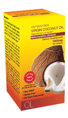 Olympian Labs Virgin Coconut Oil, 1000 mg, 60 Softgels  (Pack of 2) รูปที่ 1