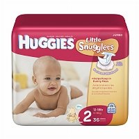 Huggies Supreme Little Snugglers Diapers, Jumbo Pack, Size 2, 12-18 lbs, 36 ea, ( Baby Diaper Kimberly Clark ) รูปที่ 1