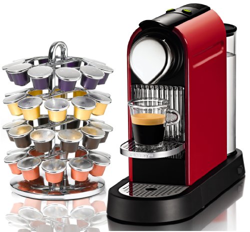 Nespresso C110 Citiz Fire Engine Red Automatic Espresso Machine with FREE Capsule Carousel Bundle รูปที่ 1