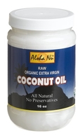Aloha Nu Certified Organic Extra Virgin Coconut Oil, 16-Ounce Jars (Pack of 2)