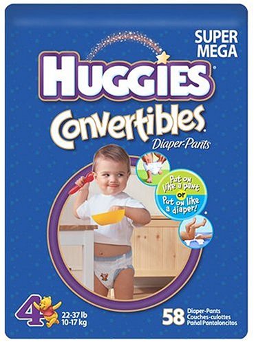 Huggies Convertibles Diaper-Pants, Size 4, 58-count ( Baby Diaper Huggies ) รูปที่ 1