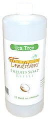 Organic Virgin Coconut Oil Liquid Soap Refill - 32 oz. - Tea Tree รูปที่ 1