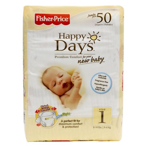 Fisher-Price Happy Days Diapers - Extra Large Pack ( Baby Diaper Fisher-Price ) รูปที่ 1