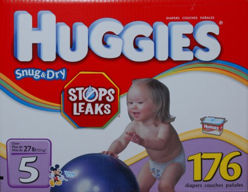 Huggies Snug & Dry - Size 5, Over 27lb - 176 Diapers รูปที่ 1