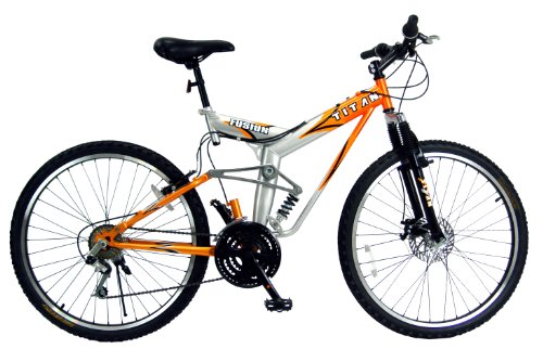 Titan Fusion Dual Suspension Mountain Bike (Orange, 26-Inch)  รูปที่ 1