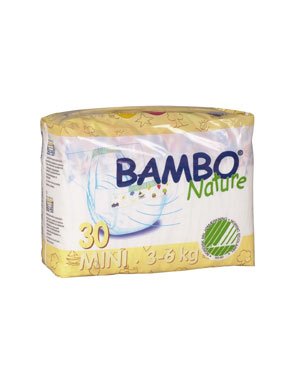 Bambo Nature® Eco-Friendly Baby Diapers - Size 2 - Mini - Fits 6.6 to 13 lbs - 30/Bg รูปที่ 1