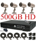 USA Security Store -- CCTV 4 Sharp CCD Day/Night Vision Color Cameras with one 4 Channels Video audio H.264 Security Surveillance DVR Digital Video Recorder System Built-in 500GB HDD, Included 4x65FT video cables and Power Supplies KIT. Supports Network Remote Viewing Over Internet, Windows IE, iPhone, Windows Mobile, and Apple Mac FireFox. ( CCTV )