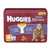 Huggies Supreme Little Movers Diapers, Size 4, 27-Count (Pack of 4) รูปที่ 1