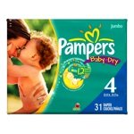 Pampers Baby Dry Diapers, Size 4, 31 Count รูปที่ 1