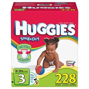 Huggies Diapers Size:3; Quantity: 228 LeakLock protection, Large Adjustable Fasteners ( Baby Diaper Huggie ) รูปที่ 1