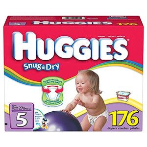 Huggies Diapers Size:5; Quantity: 176 LeakLock protection, Large Adjustable Fasteners รูปที่ 1