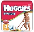 HUGGIES SNUG/DRY STEP 4 55504 Size: 4X31