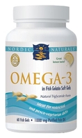 Nordic Naturals - Omega-3 In Fish Gelatin Softgels, 60 fish gels