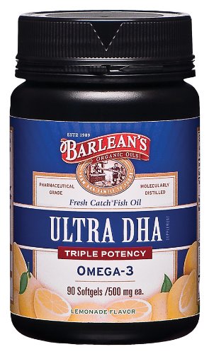 Barlean's Organic Oils - Ultra Dha Triple Potency, 500 mg, 90 softgels รูปที่ 1