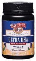 Barlean's Organic Oils - Ultra Dha Triple Potency, 500 mg, 90 softgels