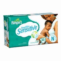 PAMPERS SWADDLERS SENS NEWBORN , JUMBO PACK SENSITIVE 4X30 รูปที่ 1