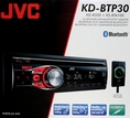 JVC KD-BTP30 In-Dash Single DIN CD/MP3/WMA Receiver with Included Bluetooth Adapter and Dual Front/Rear Aux (JVC KDBTP30) ( JVC Car audio player )