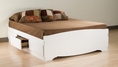 Prepac Monterey White Queen Platform Storage Bed - Beds 