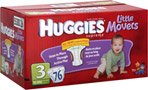 Huggies Supreme Little Movers Diapers Size 3 (16-28 lb), 76.0 CT (2 Pack) รูปที่ 1