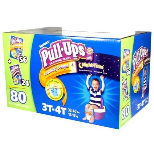 Huggies Pull-Ups Training Pants, Boys, 3T-4T, 80-Count รูปที่ 1