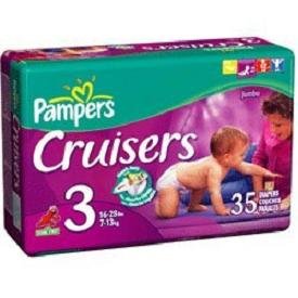 Pampers Cruisers Size 3, 16-28 lbs, Jumbo Pack - 35 รูปที่ 1