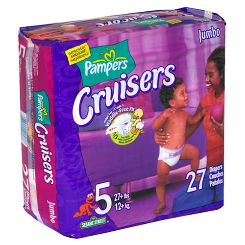 Pampers Cruisers, Size 5, 27-Count ( Baby Diaper Pampers ) รูปที่ 1