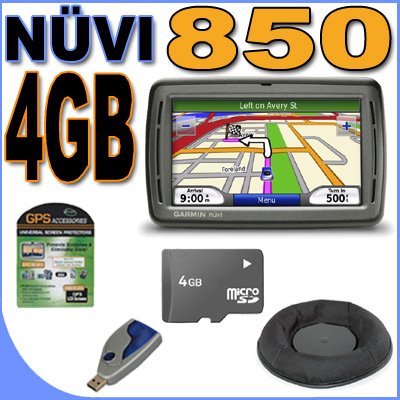 Garmin Nuvi 850 4.3 Inches Portable GPS Navigator with Speech Recognition, 4GB MicroSD, Accessory Saver Bundle and more รูปที่ 1