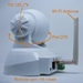 รูปย่อ Genuine FOSCAM wireless white IP camera Pan 270° Tilt 120° MJPEG Night Vision 2 way audio ( CCTV ) รูปที่2
