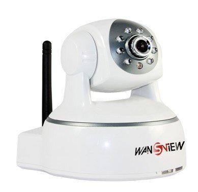 WanSview H.264 WiFi, 2-way Audio on Windows and MAC, Pan Tilt, IP Camera with SD-Slot, night vision, IPhone support ( CCTV ) รูปที่ 1