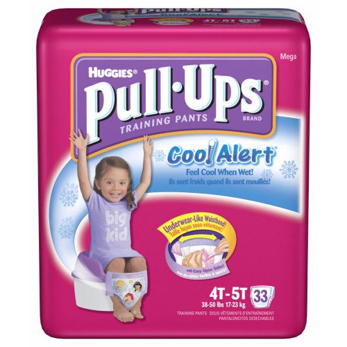 Pull-Ups Training Pants with WETNESS LINER for Girls, 4T-5T, Mega Pack (33 Training Pants) รูปที่ 1