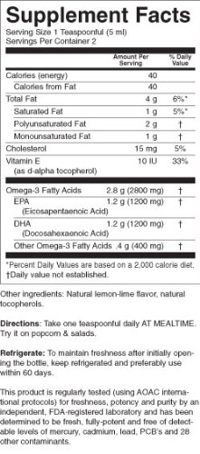 Carlson Medomega Fish Oil 2800 Lemon Lime, 100ml รูปที่ 4