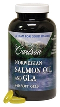Carlson Laboratories - Norwegian Salmon Oil + G, 240 capsules